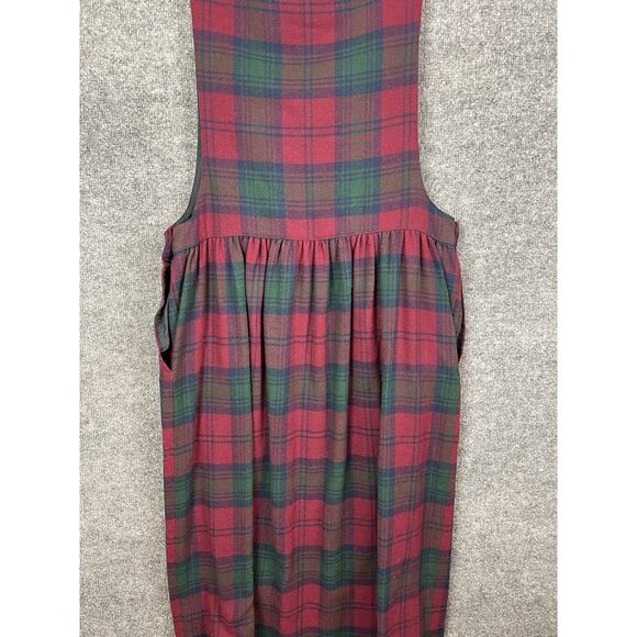 Ventage Walker & Lane Plaid Corduroy Pinafore Dress Size 12 - Picture 10 of 11
